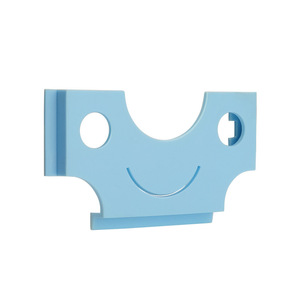 Portatarjetas con diseño de cara sonriente para coche, organizador de tarjetas de crédito con cinta de doble cara de plástico para montaje en puerta, compartimento de almacenamiento para coche y uso doméstico - Product Image 1