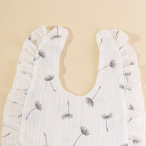 Nouveau-né infantile enfant en bas âge alimentation tablier burp chiffons salive serviette bébé bavoirs coton à volants garniture mousseline Bandana bave bavoirs - Product Image 5