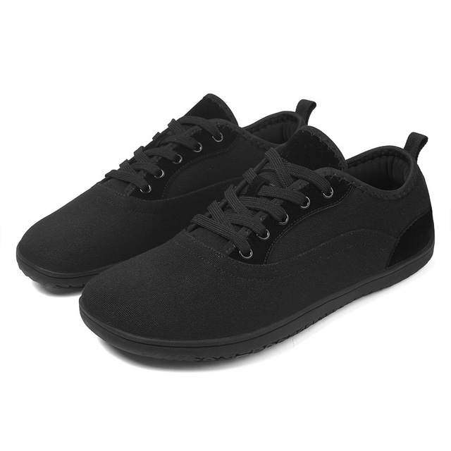 Outdoor Men Women Canvas Upper Large Size Wide Last Breathable Casual Sports Shoes Barefoot Wide Toe Mesh Couple Extra Wide