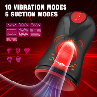 Masturbator Cup Sex Vibrator Erwachsenenspielzeug für Männer Lebensmittelechtes Silikon Wasserdicht Schneller Versand