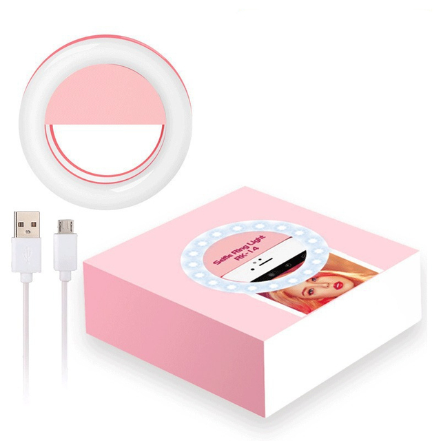 X606 Rechargeable Battery Clip Selfie Ring Light With 36 Led For Smart Phone