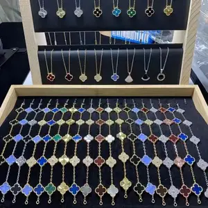 Factory wholesale Luxury jewelry brand jewelry Four Leaf Clover Necklaces women 925 silver brand Necklaces luxury Necklaces