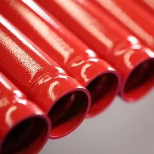 MECH SCH40 UL FM Fire Fighting Painted Welded Mild Steel Pipes ASTM A795 Red Painted/Epoxy Tube Steel Pipe Manufactures