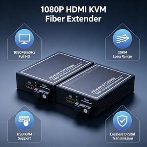 Extenseur KVM USB Monomode SC 1080P 60Hz sur Fibre Optique 20KM – Émetteur-Récepteur - Product Image 1