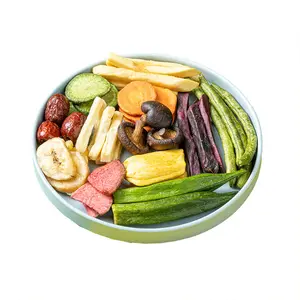 Venta al por mayor de aperitivos crujientes de frutas y verduras y frutas verduras secas