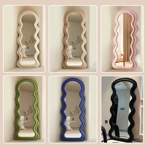 Độc đáo hình đầy đủ chiều dài sàn gương lớn với flannel khung cho phòng ngủ mặc quần áo - Product Image 5