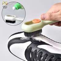 Brosse à chaussures multi-usages de haute qualité à poils doux, brosse à chaussures automatique avec ajout de liquide, outil de nettoyage ménager