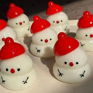 Creative Super Sticky Christmas <b>Red</b> Cap <b>Little</b> Sonwman TPR Squishy Toy Stress Relief Fidget Decompression Toy for Kids Adults - Product Image 2