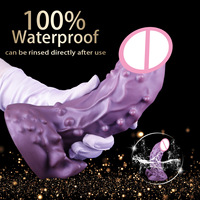 Dildo réaliste texturé en silicone liquide souple, masseur intime féminin, jouet de plaisir pour adultes, design sûr pour le corps, étanche