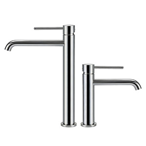 Kaiping Stainless Steel Basin Faucet Single Handle Deck Mounted Minimalist Style For Bathroom Sink - Product Image 1