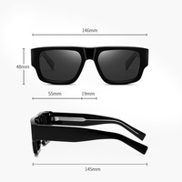 Lunettes de soleil carrées de luxe 2026 avec logo personnalisé, montures épaisses, verres polarisés en acétate de haute qualité