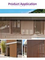 Decoración Exterior, Listón de Madera, Tubo Cuadrado Hueco de WPC para Pared, Techo con Aspecto de Madera, Tubo de Madera