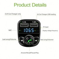 Pengisi Daya Mobil QC3.0 Pemutar MP3 Adaptor Pengisi Daya Cepat X8 Pengisian Cepat Pengisi Daya Mobil USB Ganda Pemancar FM untuk Ponsel