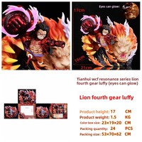 Figura de Acción de Anime Japonés GK TH de PVC, Pirata León Nika Luffy, Ojos Ardientes de Cuatro Etapas que Brillan, en Caja Blister, Unisex