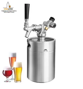 Beer Keg Mini Keg Tap Dispenser Matte Black Growler Carbonated Co2 Charger Brewing Easy Storage Craft Beer Equipment