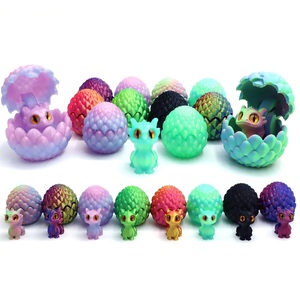 Figurines d'anime imprimées en 3D couleur personnalisée, œufs de dragon miniatures, jouets décoratifs anti-stress, modèles d'exposition pour enfants - Product Image 6