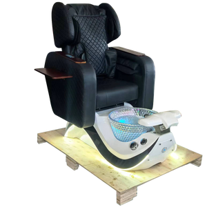 Silla de pedicura para masaje de cuero antiacetona de diseño moderno, silla de Spa, silla de manicura con LED con masaje de agua - Product Image 1