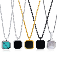 Collier pendentif pour homme en acier inoxydable 316l