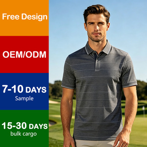 Polo de <span class=keywords><strong>golf</strong></span> pour homme OEM, biologique, haute protection solaire SPF 50+, imprimé intégral par sublimation, rayures, polyester, élasthanne, vêtements de <span class=keywords><strong>golf</strong></span> performants - Product Image 1