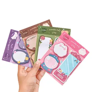 Yubon Kawaii Combinatie Plaknotities Schattige Cartoon Berichten Speciale Gevormde Plakbriefjes Koreaanse Briefpapier Schoolbenodigdheden