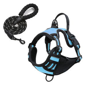 Ensemble de harnais pour chien, veste personnalisée, harnais d'entraînement pour chien réglable, harnais anti-traction pour chien et laisse - Product Image 3