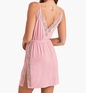 Camisón Corto Elegante al por Mayor, con Encaje, <span class=keywords><strong>Ropa</strong></span> Sexy <span class=keywords><strong>para</strong></span> Mujer, Pijama, Vestido <span class=keywords><strong>de</strong></span> <span class=keywords><strong>Noche</strong></span> - Product Image 3