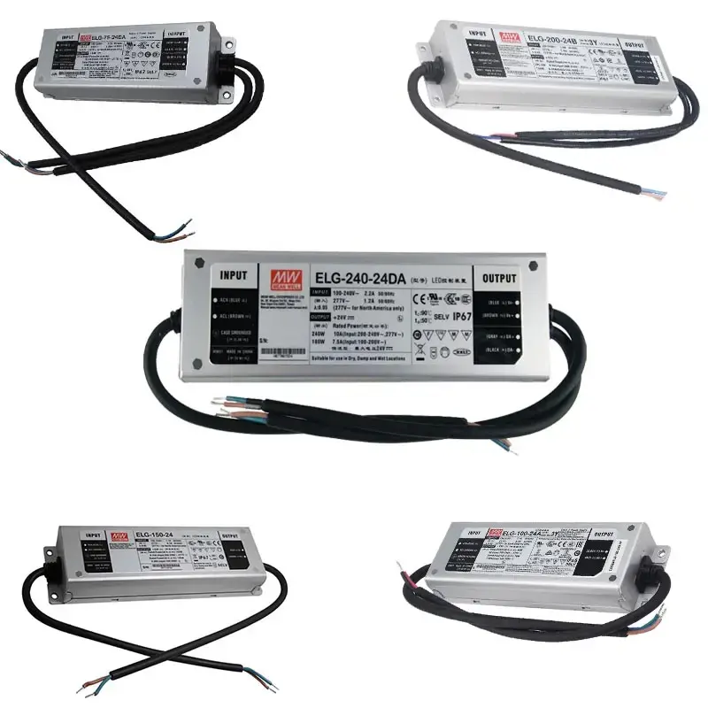 MEANWELL Power Supply Original ELG 100W 54V Dimming Function Available Waterproof IP67 LED Driver