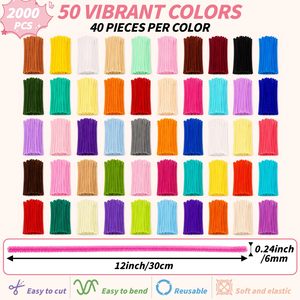 ผู้ผลิตท่อเชื่อมต่อสำหรับงาน DIY จำนวน 100 ชิ้น/แพ็ค อุปกรณ์งานฝีมือ ลวดเชนิลล์ ขนาด 8 มม. ท่อเชื่อมต่อสำหรับงานประดิษฐ์ - Product Image 2