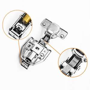 Quincaillerie de meubles, charnières à fermeture amortie réglables en 3D pour armoires de cuisine modernes, charnières à ressort en acier inoxydable, utilisation hospitalière - Product Image 4