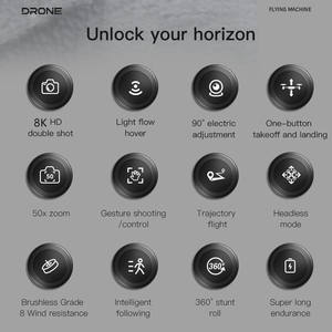 カメラ付き4KUHDデュアルドローン1800mahプロフェッショナル長距離障害物回避フライングクワッドコプタードローン - Product Image 3