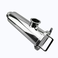 Filtre de pipeline sanitaire personnalisé en acier inoxydable, droit ou coudé, duplex, pour l'industrie du jus, du lait, du vin et des liquides