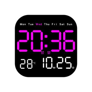 <b>LED</b> Digital <b>Clock</b> Multifunctional Fresh Wall <b>Clock</b> for Living Room Study Art Deco Quartz Dual-Purpose Hanging - Product Image 3