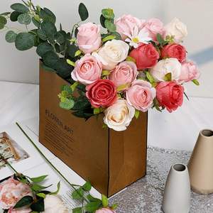 Venta al por Mayor de Fábrica, Rosa Artificial de Tacto Real con Cabeza Grande, Sensación Humectante, para Decoración de Bodas, Fiestas y Hogar - Product Image 6