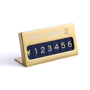 Etiquetas de Precio Personalizadas para Relojes de Joyería, Mini Cubos de Aleación de Zinc, Portaetiquetas de Precio Digital de Metal - Product Image 4