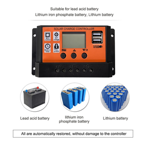 <span class=keywords><strong>Contrôleur</strong></span> de Lampadaire <span class=keywords><strong>Solaire</strong></span> Noir DC 11.1V PWM LCD, Régulateur de Charge <span class=keywords><strong>Solaire</strong></span> 12V 24V 10A 20A - Product Image 4