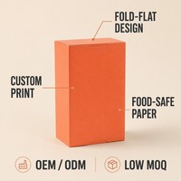 Boîte cadeau pour thé personnalisée, boîte en papier ondulé kraft avec impression de logo, couleur orange crème mat, vente en gros