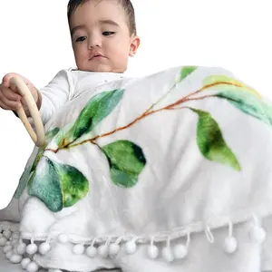 Super <strong>Soft</strong> <strong>Sublimation</strong> Fleece Baby Monthly Milestone <strong>Blankets</strong> for Newborns - Product Image 3