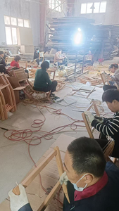 เก้าอี้พับเชือกถักมือ โครงไม้บีชแข็งแรง สำหรับใช้งานกลางแจ้ง สวน แคมป์ปิ้ง คาเฟ่ สไตล์โบโฮ - Product Image 5