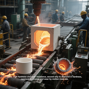 Crisol de Cerámica de Alúmina de Alta Pureza de Grado Industrial, Forma Cuadrada, Marca Jinyuan Tech, Piezas Cerámicas para Altas Temperaturas - Product Image 6