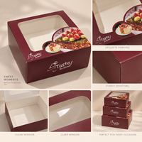 Fabricant de boîtes à gâteaux avec fenêtre, emballage en carton alimentaire portable, imprimé sur mesure, respectueux de l'environnement, en matériaux recyclés, pour boulangerie