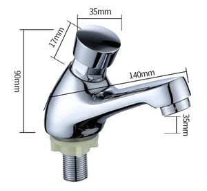 Tự đóng cửa tiết kiệm nước Brass Basin Vòi cho phòng tắm bồn rửa tap duy nhất-lỗ gắn kết Thời gian chậm trễ tính năng - Product Image 4