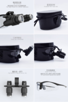 FD-501K Electric Dental Magnifier Loupe Binocular Frames 4X 5X 6X Magnifying Glasses LED Light Source for Dentistry Equipment