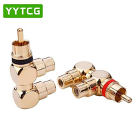 Connecteur RCA de type F haut de gamme, prise plaquée or mâle vers 2 prises femelles, câble adaptateur de connecteur jack pour haut-parleur