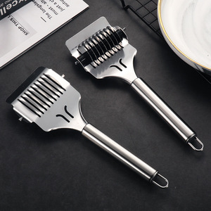 Stainless Steel Noodle Cutter Rolling Knife Manual Pasta Cutter <b>Kitchen</b> <b>Tool</b> For Homemade Noodles - Product Image 1