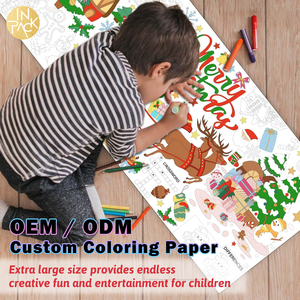 Set di Carta da <span class=keywords><strong>Disegno</strong></span> Natalizia per Bambini, Materiali Artistici per Scuola, Carta da <span class=keywords><strong>Disegno</strong></span> per Bambini, Carta da Colorare Fai-da-Te, Vendita all'Ingrosso - Product Image 4