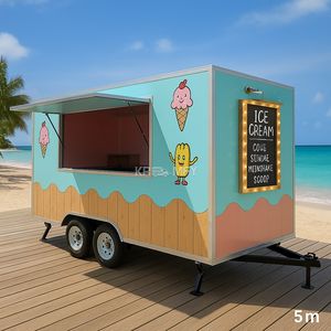 Camión de Comida Estándar Americano para Café, Hot Dogs y Helados, Remolque Móvil de Bebidas, Carritos de Comida con Cocina Completa - Product Image 6