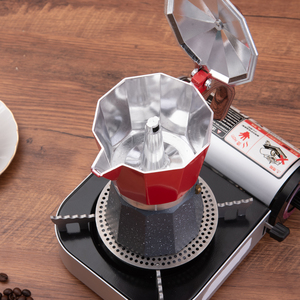 <span class=keywords><strong>Caffettiera</strong></span> Moka Rossa in Alluminio con Manico in Legno, per Espresso da Fornello, con <span class=keywords><strong>Valvola</strong></span> di Sicurezza per il Rilascio della Pressione - Product Image 5