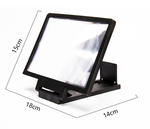 फोल्डेबल 3 डी हाई-डेफिनिशन मोबाइल फोन स्क्रीन वीडियो मैग्निफायर ग्लास और मोबाइल फोन स्टैंड - Product Image 4