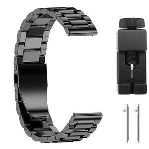 Bracelet de montre en acier inoxydable, barre à ressort à dégagement rapide, 20 à 22mm, ajustement universel pour montre intelligente Samsung Huawei Garmin Xiaomi - Product Image 1