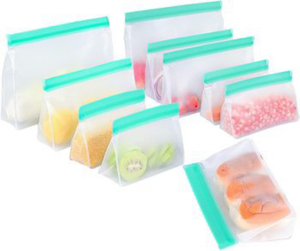 Silicone Food <b>Bag</b> <b>Compressed</b> Space Saver Space Saving Travel CompressionBags Leakproof Peva Reusable Freezer <b>Bags</b> - Product Image 5